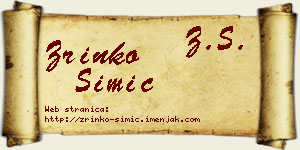 Zrinko Simić vizit kartica